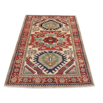 Kazak 4' 1" X 5' 11" Wool Hand Knotted Rug