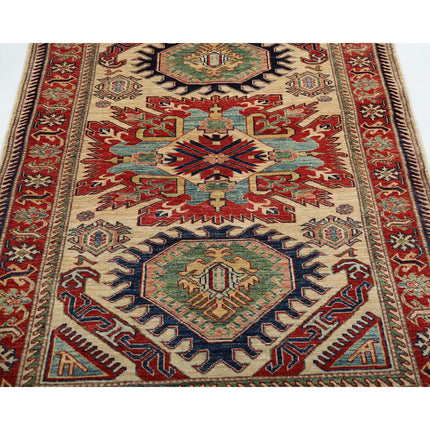 Kazak 4' 1" X 5' 11" Wool Hand Knotted Rug