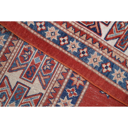 Kazak 8' 0" X 9' 11" Wool Hand Knotted Rug