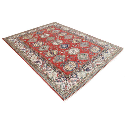 Kazak 6' 6" X 8' 7" Wool Hand Knotted Rug