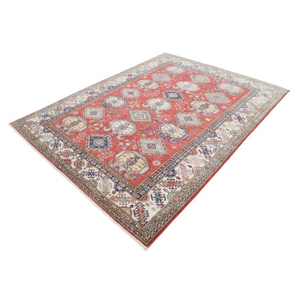 Kazak 6' 6" X 8' 7" Wool Hand Knotted Rug