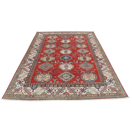 Kazak 6' 6" X 8' 7" Wool Hand Knotted Rug