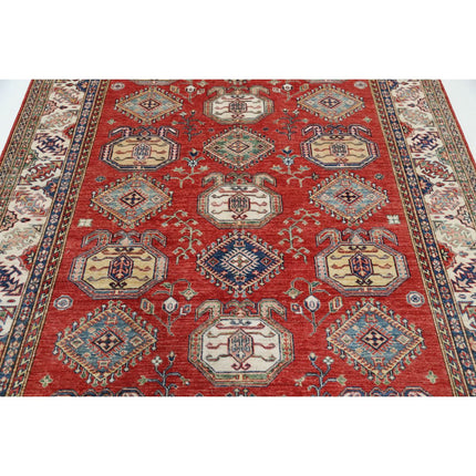 Kazak 6' 6" X 8' 7" Wool Hand Knotted Rug