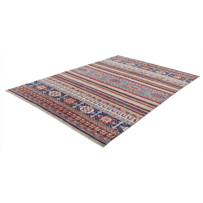 Khurjeen 6'7" X 9'7" Wool Hand-Knotted Rug
