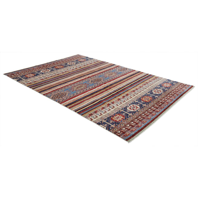 Khurjeen 6'7" X 9'7" Wool Hand-Knotted Rug