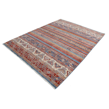 Khurjeen 5'10" X 7'7" Wool Hand-Knotted Rug