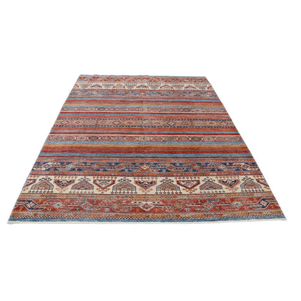 Khurjeen 5'10" X 7'7" Wool Hand-Knotted Rug