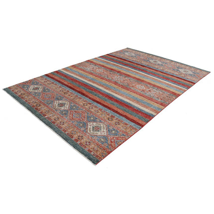 Khurjeen 6'7" X 9'10" Wool Hand-Knotted Rug