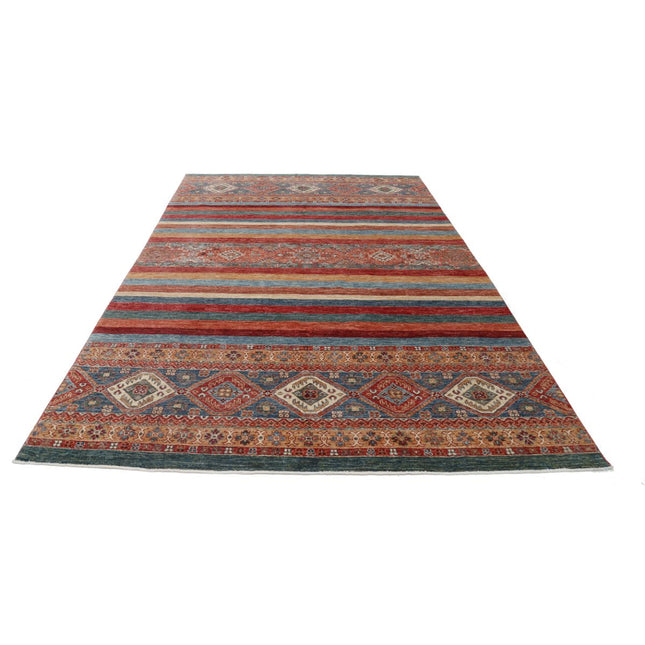 Khurjeen 6'7" X 9'10" Wool Hand-Knotted Rug