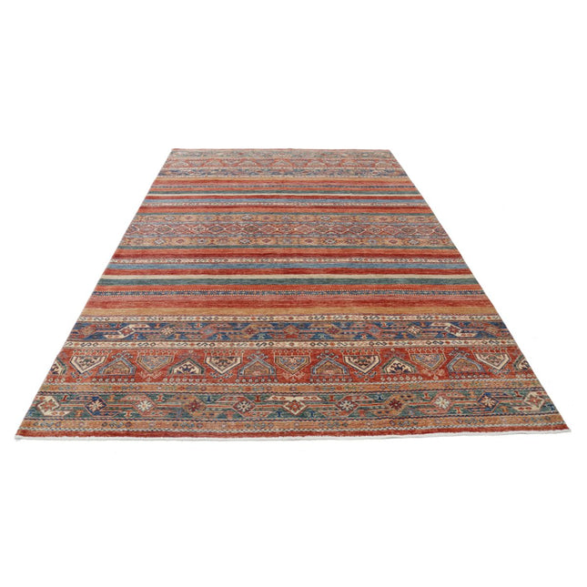 Khurjeen 6'7" X 9'9" Wool Hand-Knotted Rug