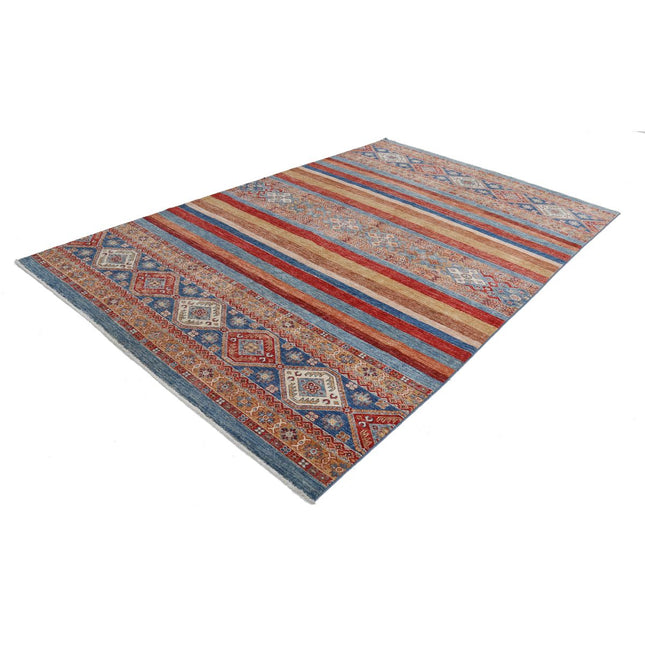 Khurjeen 6'6" X 10'1" Wool Hand-Knotted Rug