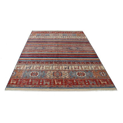 Khurjeen 5'9" X 7'10" Wool Hand-Knotted Rug