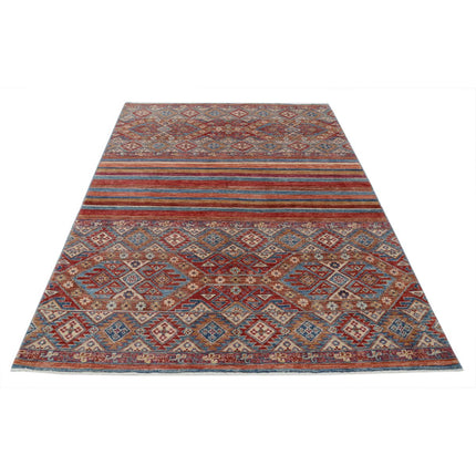 Khurjeen 5'7" X 7'6" Wool Hand-Knotted Rug