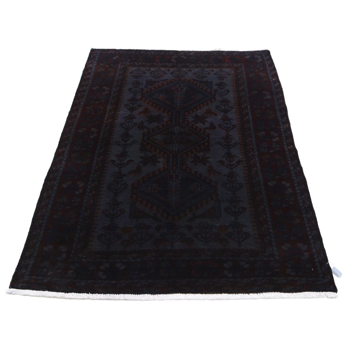 Overdye 3' 6" X 5' 2" Wool Hand Knotted Rug