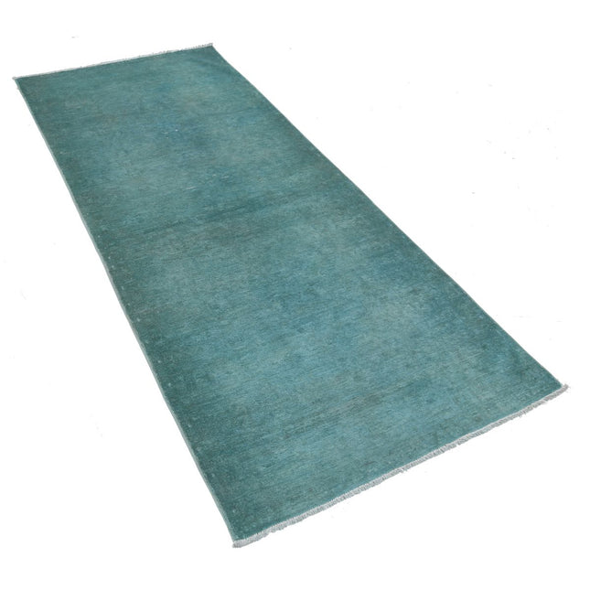 Fine Overdye 3' 1" X 7' 8" Wool Hand Knotted Rug