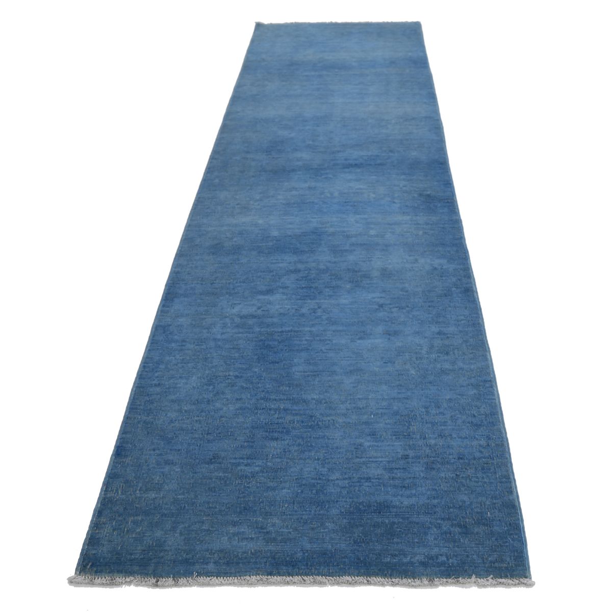 Fine Overdye 2' 5" X 9' 3" Wool Hand Knotted Rug