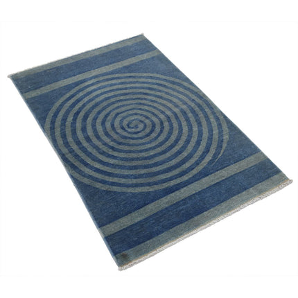 Overdye 2' 7" X 4' 0" Wool Hand Knotted Rug