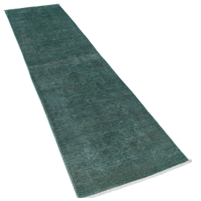 Overdye 2' 5" X 9' 7" Wool Hand Knotted Rug