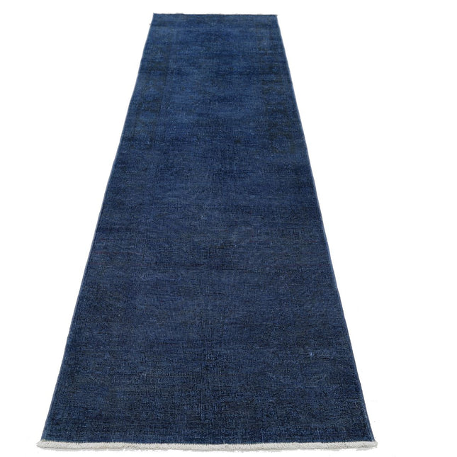 Overdye 2' 7" X 10' 0" Wool Hand Knotted Rug