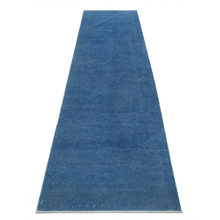 Overdye 2' 6" X 11' 1" Wool Hand Knotted Rug