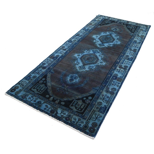 Overdye 3' 7" X 8' 3" Wool Hand Knotted Rug