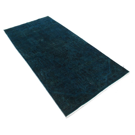 Overdye 3' 4" X 7' 1" Wool Hand Knotted Rug