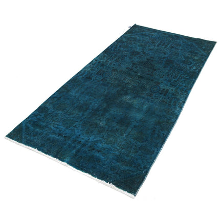 Overdye 3' 4" X 7' 1" Wool Hand Knotted Rug