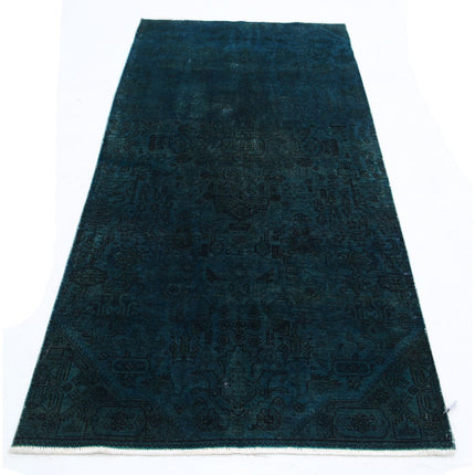 Overdye 3' 4" X 7' 1" Wool Hand Knotted Rug