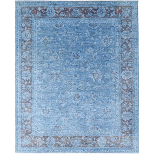 Overdye 8' 1" X 10' 1" Wool Hand Knotted Rug