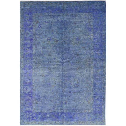 Overdye 5' 7" X 8' 4" Wool Hand Knotted Rug