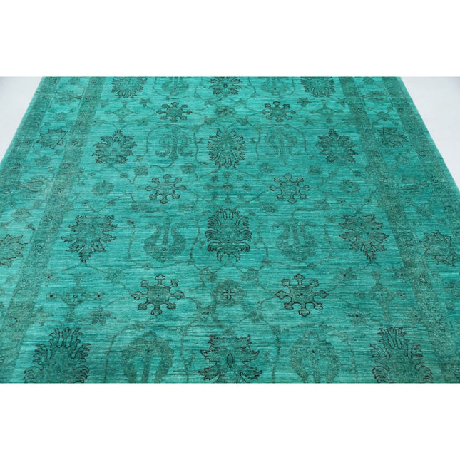 Overdye 7' 0" X 9' 8" Wool Hand Knotted Rug