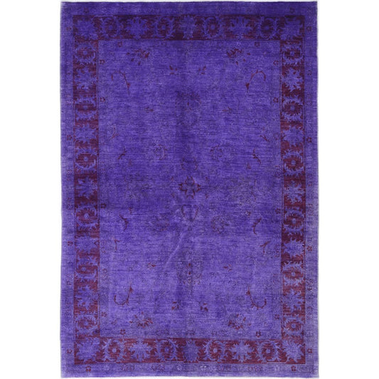 Overdye 5' 5" X 7' 10" Wool Hand Knotted Rug