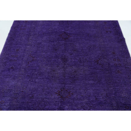 Overdye 5' 6" X 8' 1" Wool Hand Knotted Rug