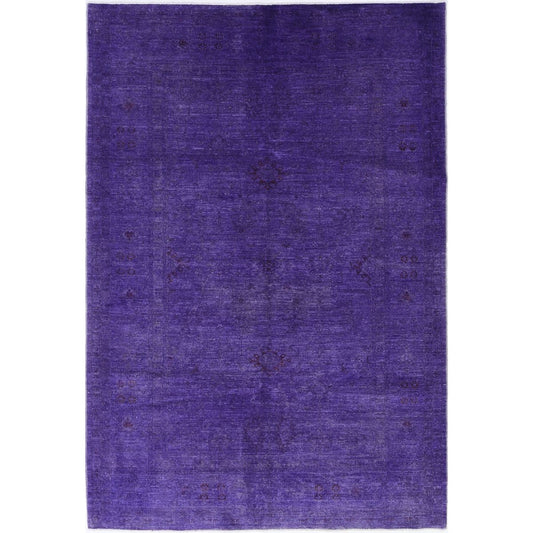 Overdye 5' 6" X 8' 1" Wool Hand Knotted Rug