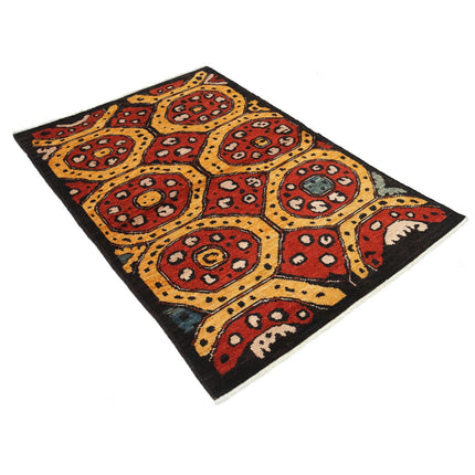 Revival 4' 0" X 5' 9" Wool Hand Knotted Rug