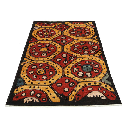 Revival 4' 0" X 5' 9" Wool Hand Knotted Rug