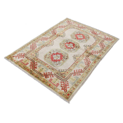 Revival 3' 6" X 4' 11" Wool Hand Knotted Rug