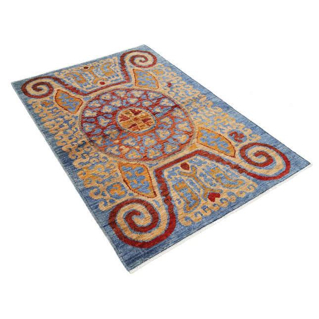 Revival 4' 0" X 5' 10" Wool Hand Knotted Rug