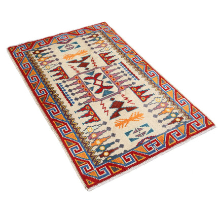 Revival 2' 8" X 4' 1" Wool Hand Knotted Rug