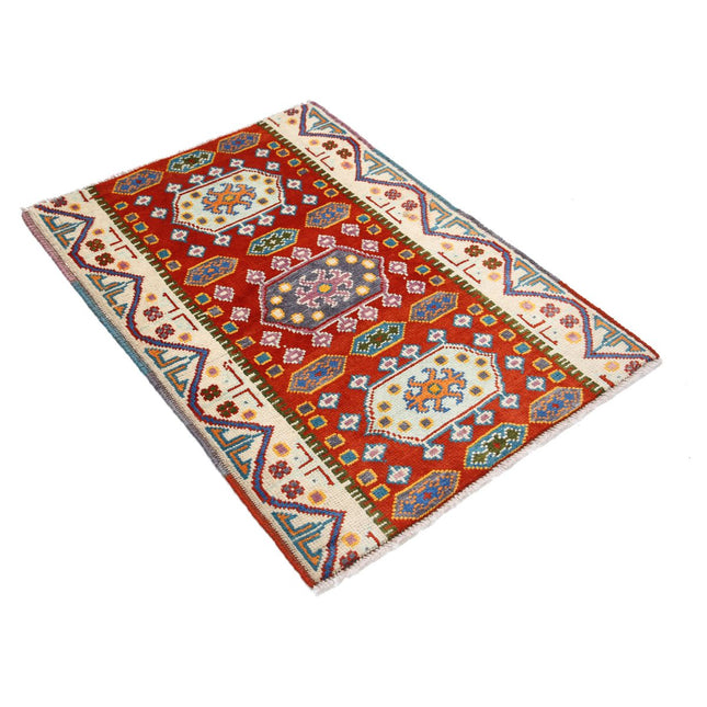 Revival 2' 9" X 3' 9" Wool Hand Knotted Rug