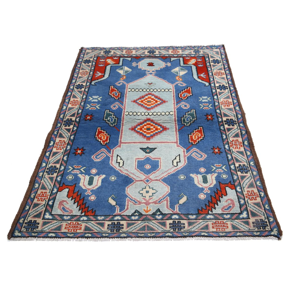 Revival 4' 0" X 5' 7" Wool Hand Knotted Rug
