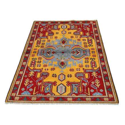 Revival 4' 0" X 5' 10" Wool Hand Knotted Rug