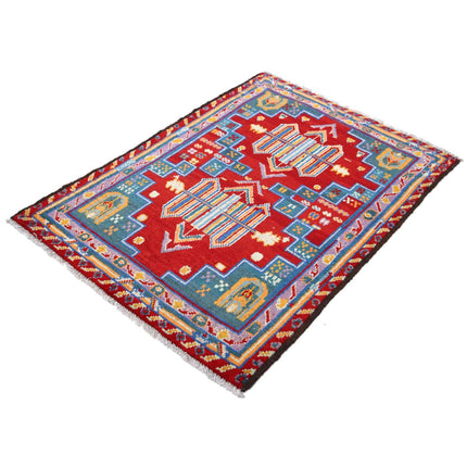 Revival 3' 6" X 4' 9" Wool Hand Knotted Rug