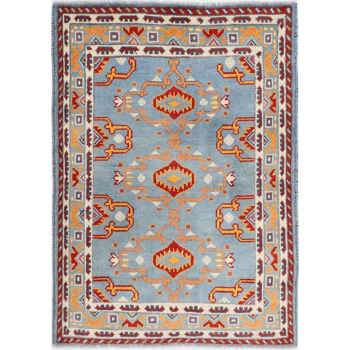 Revival 3' 6" X 4' 11" Wool Hand Knotted Rug