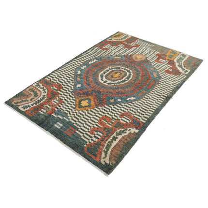 Revival 4' 0" X 6' 0" Wool Hand Knotted Rug