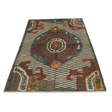 Revival 4' 0" X 6' 0" Wool Hand Knotted Rug