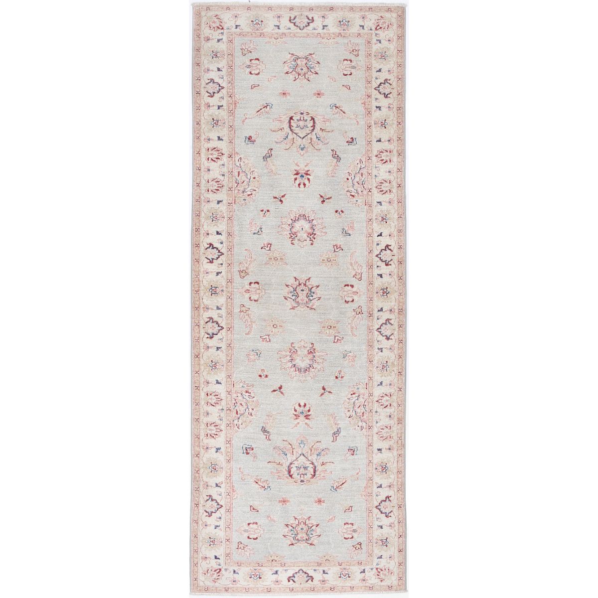 Serenity Collection Hand Knotted Blue 2'8" X 8'1" Runner Farhan Design Wool Rug