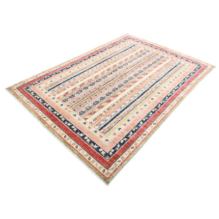 Shaal 5'5" X 7'8" Wool Hand-Knotted Rug