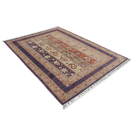 Shaal 5'5" X 7'8" Wool Hand-Knotted Rug