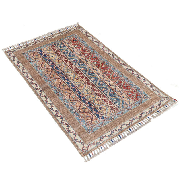 Shaal 2'8" X 4'0" Wool Hand-Knotted Rug